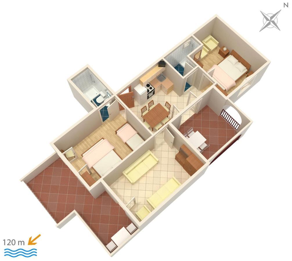 Apartments By The Sea Suha Punta, Rab - 5050 Kampor Exteriör bild